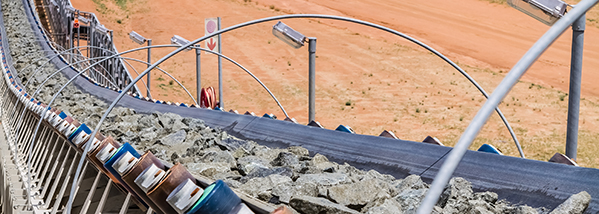 Transportation of ore on conveyor belt also needs level measurement to avoid overloading the belt